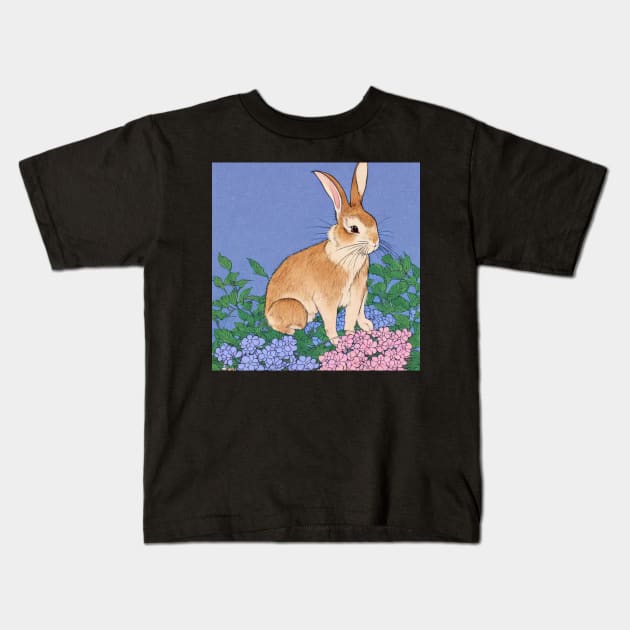 American Bunny Cute Giant Bunny Mom Kids T-Shirt by wigobun